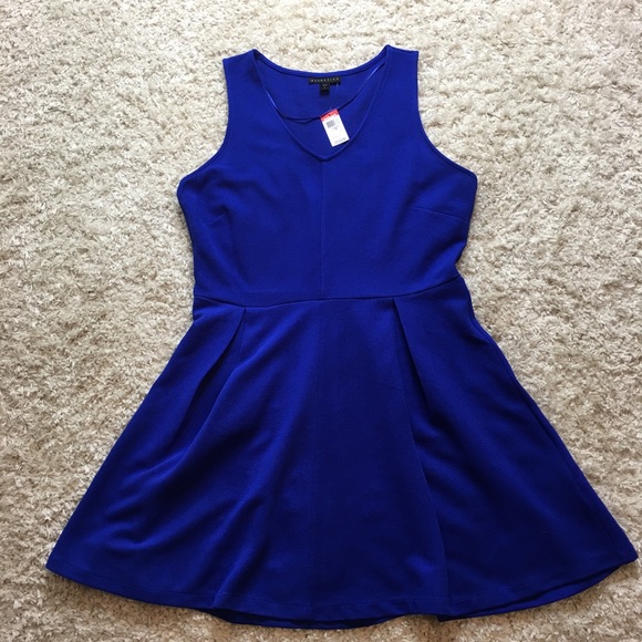 Elegant Blue Sleeveless Dress - Picture 1 of 5